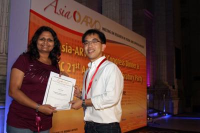 Ms. Sweta Patel was awarded with the â€œYoung Researcher of the year 2011â€ by ARVO at    Singapore