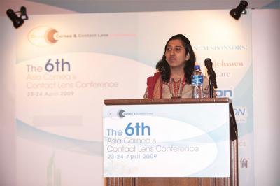 Ms. Jinal Zaveri presenting her paper at Asia Cornea & Contact Lens Conference, Hongkong